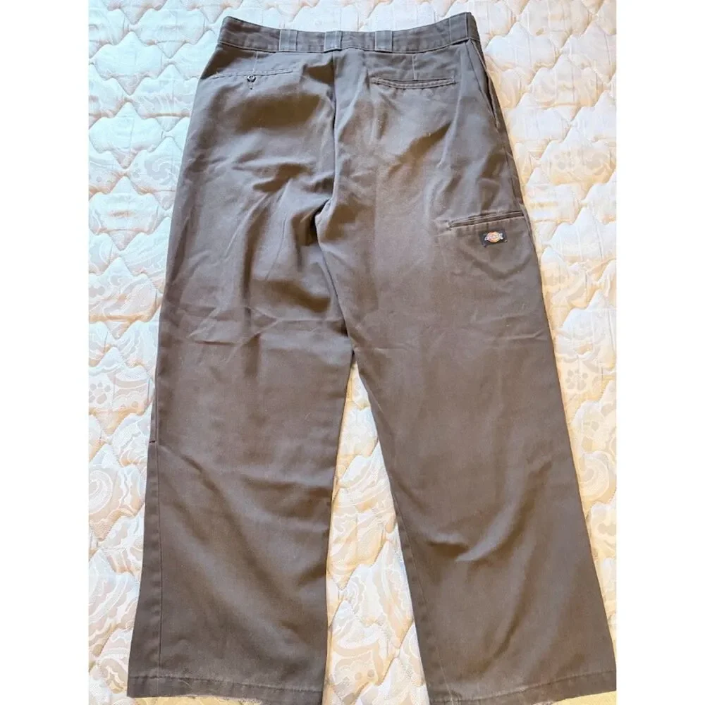 Dickies Loose Fit Double Knee Work Pants 38x32 – Dark Brown Men’s